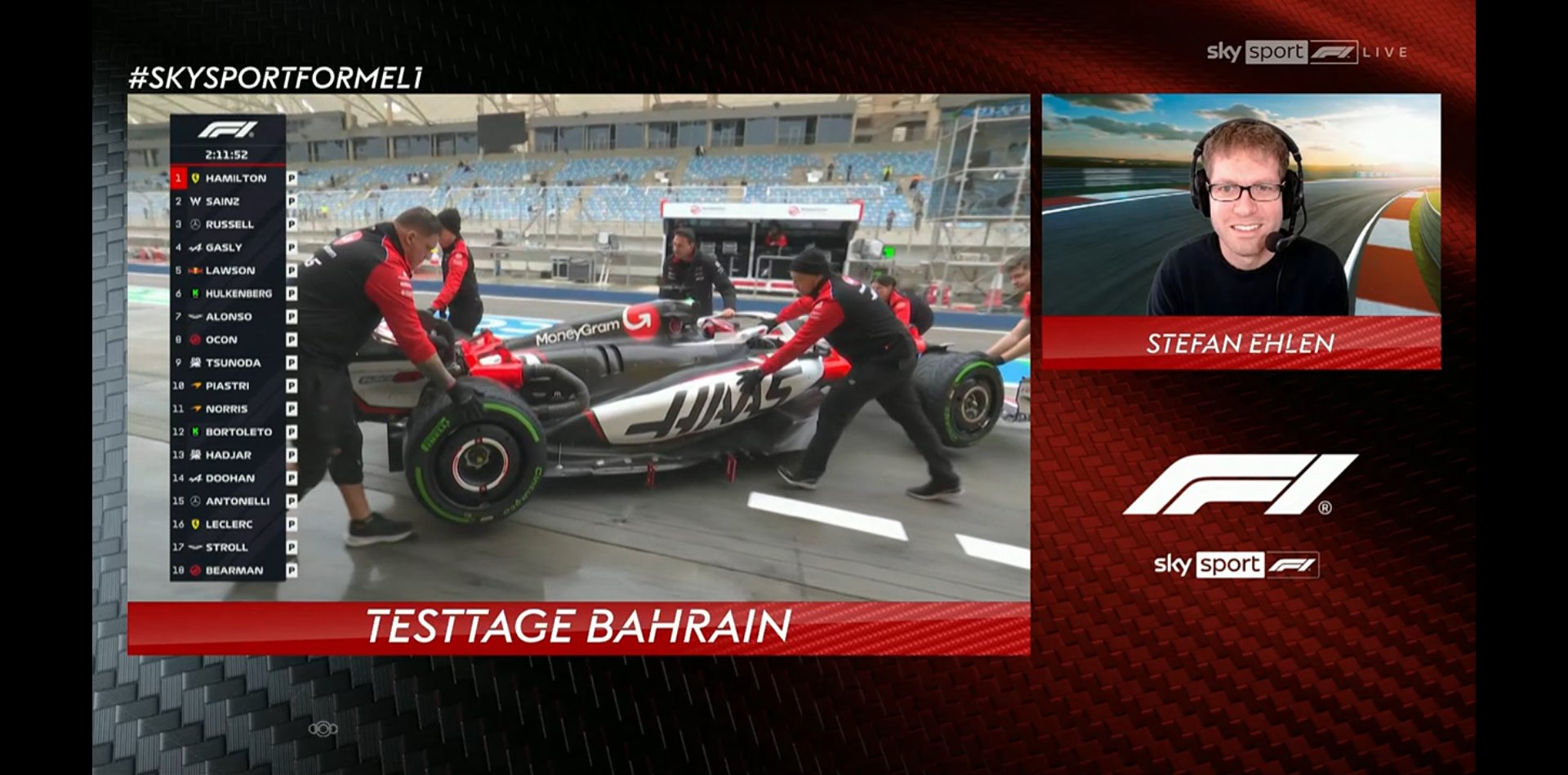 Screenshot: Stefan Ehlen zu Gast bei Sky Sport Formel 1
